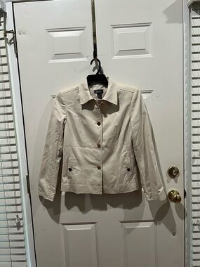 Rafaella Women's Cream Button-Front Blazer Jacket